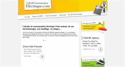 Desktop Screenshot of calculconsommationelectrique.com